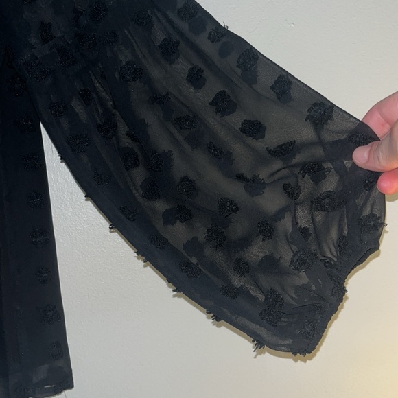 Flowy black off-shoulder blouse - new! $18 - Picture 5 of 8